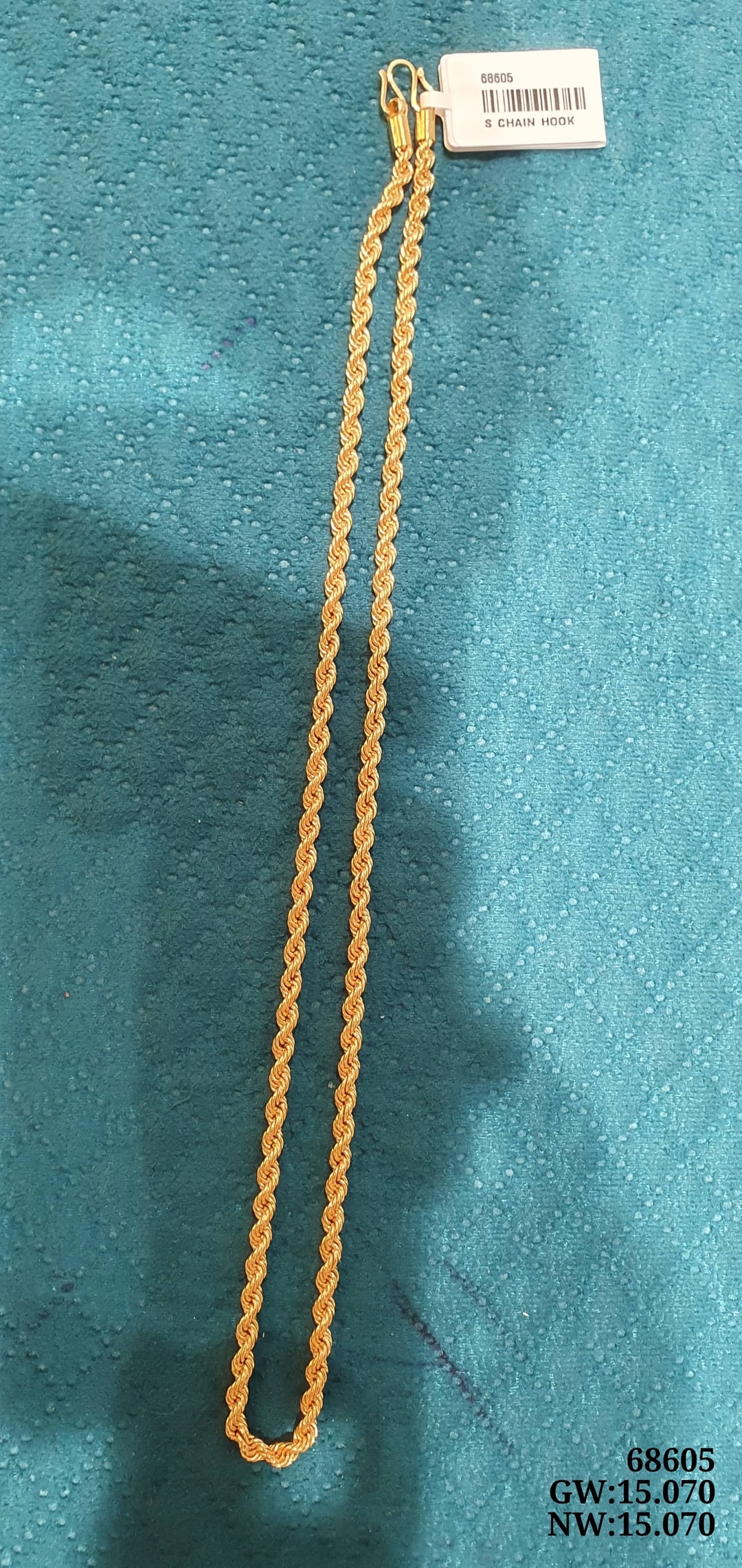 22K S Chain Hook