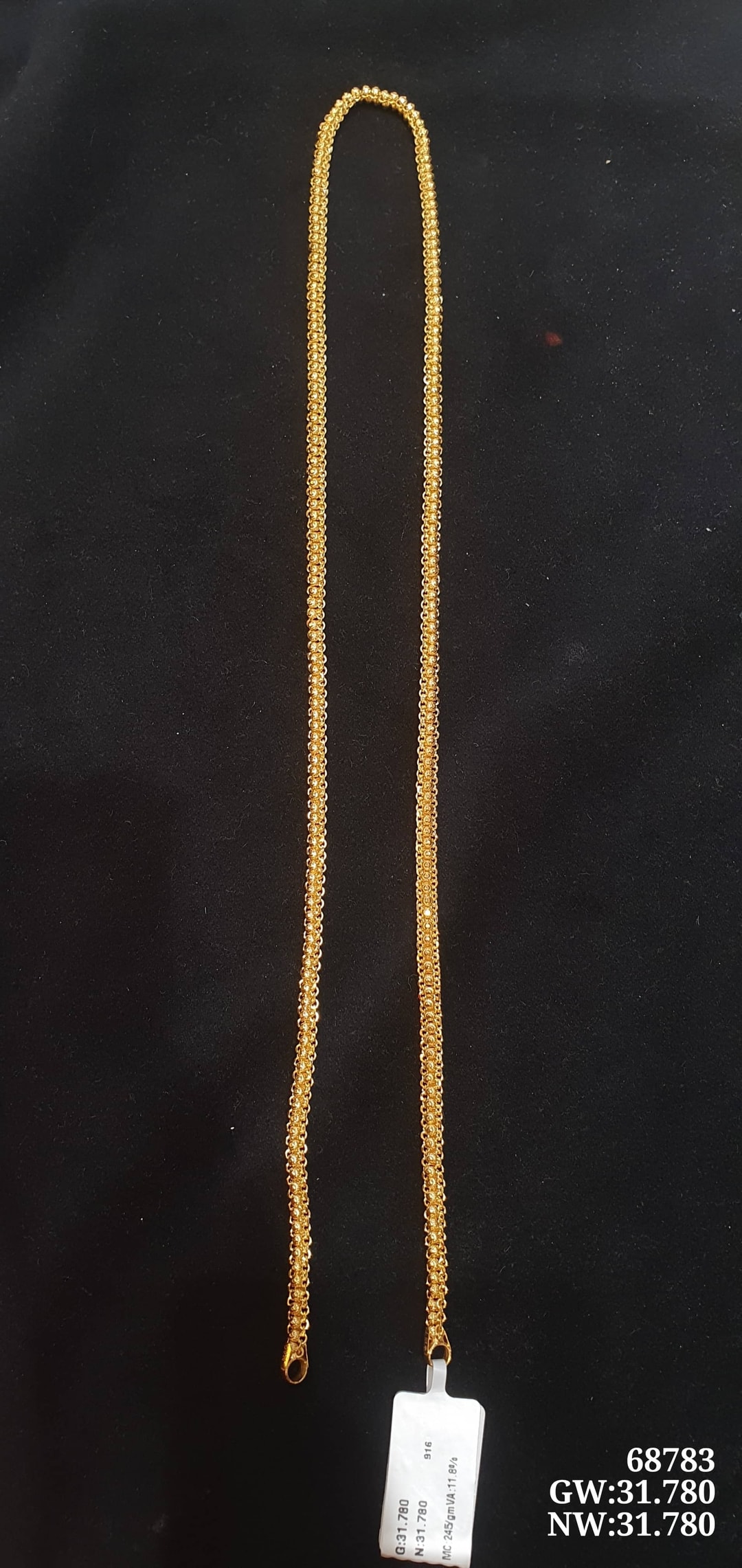 22K 1 Line Chain W/O