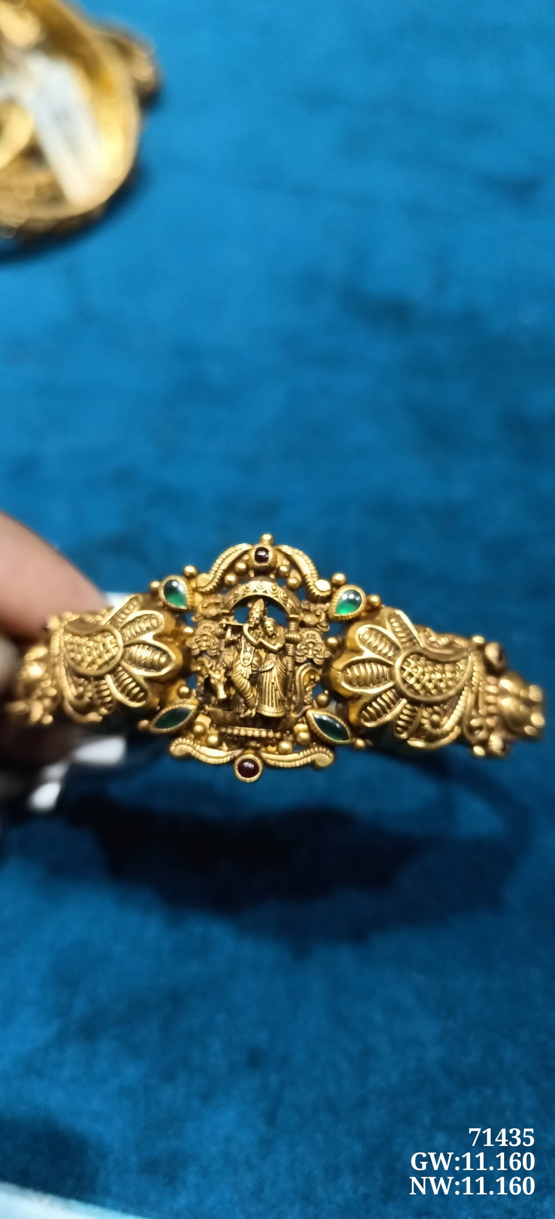 22K Antiq Single Bangle